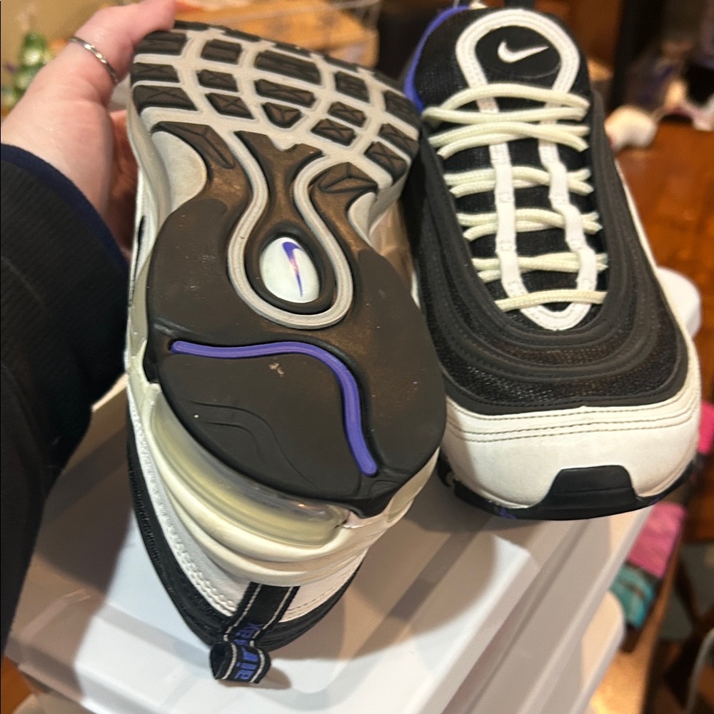 Nike Men's Black, White, and ROYAL Blue Air Max 97 Sneakers